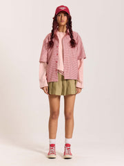 Red Checkered Cropped Shirt